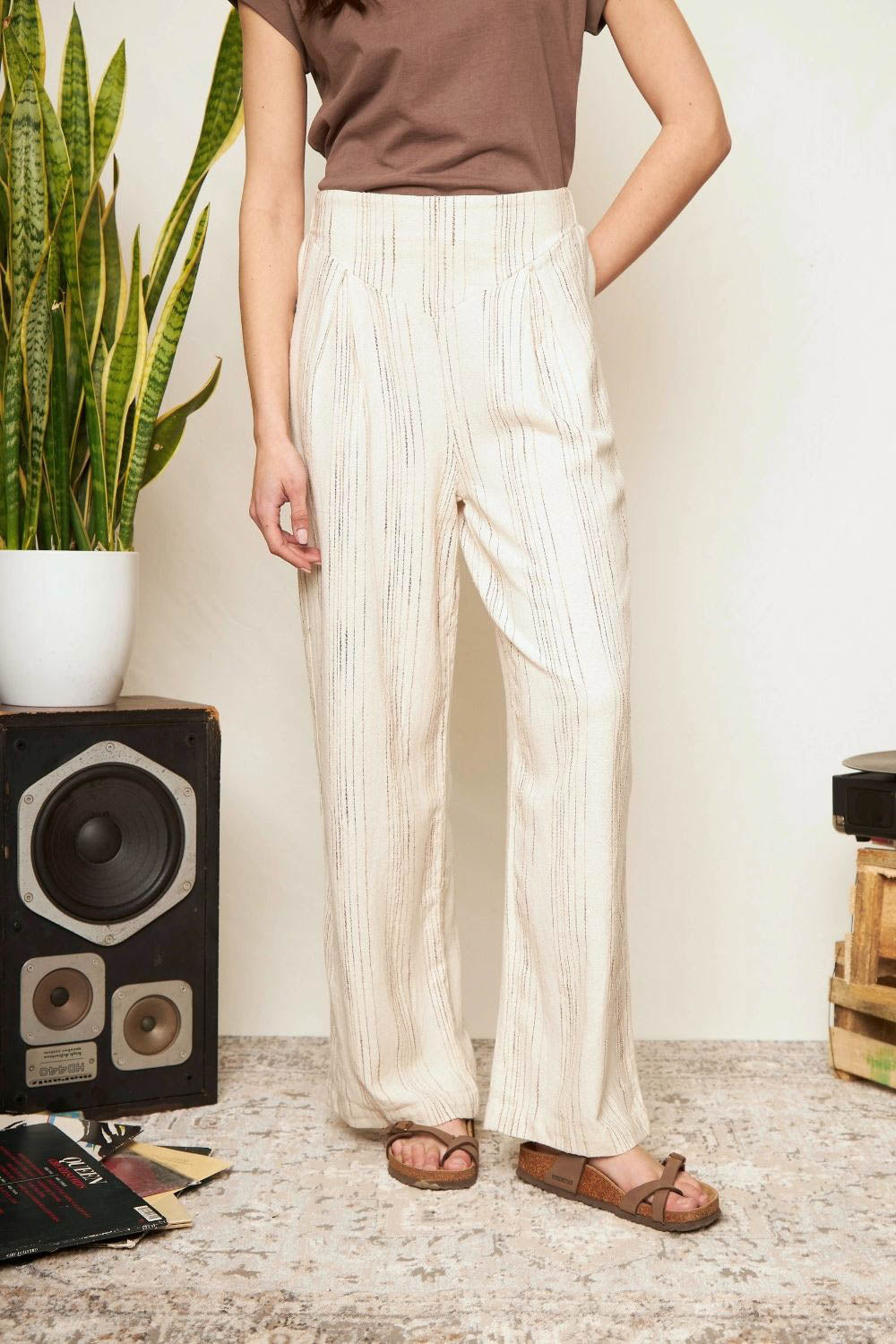 Pantalón Ila Beige Mujer