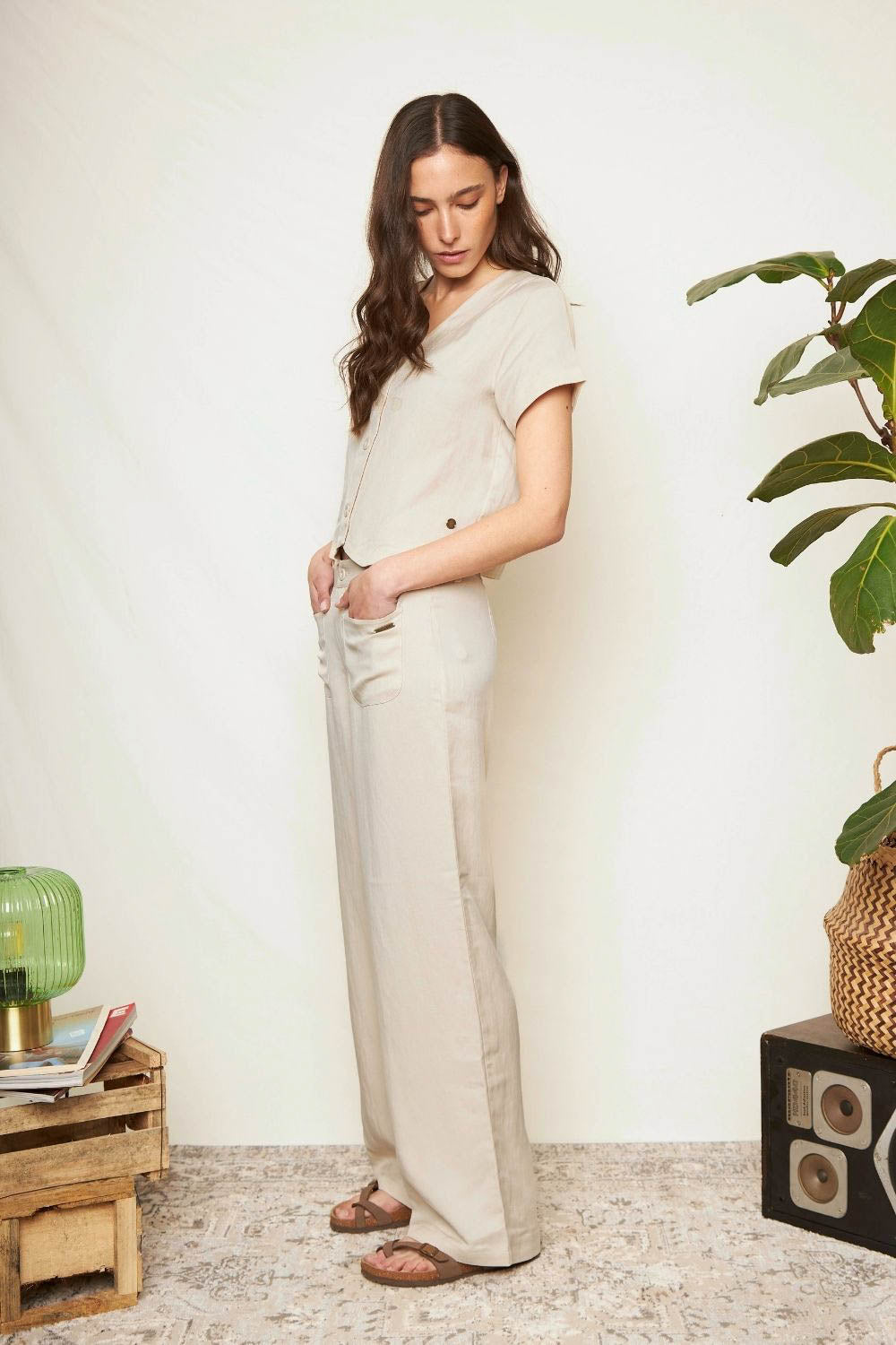 Pantalón Raki Beige Mujer