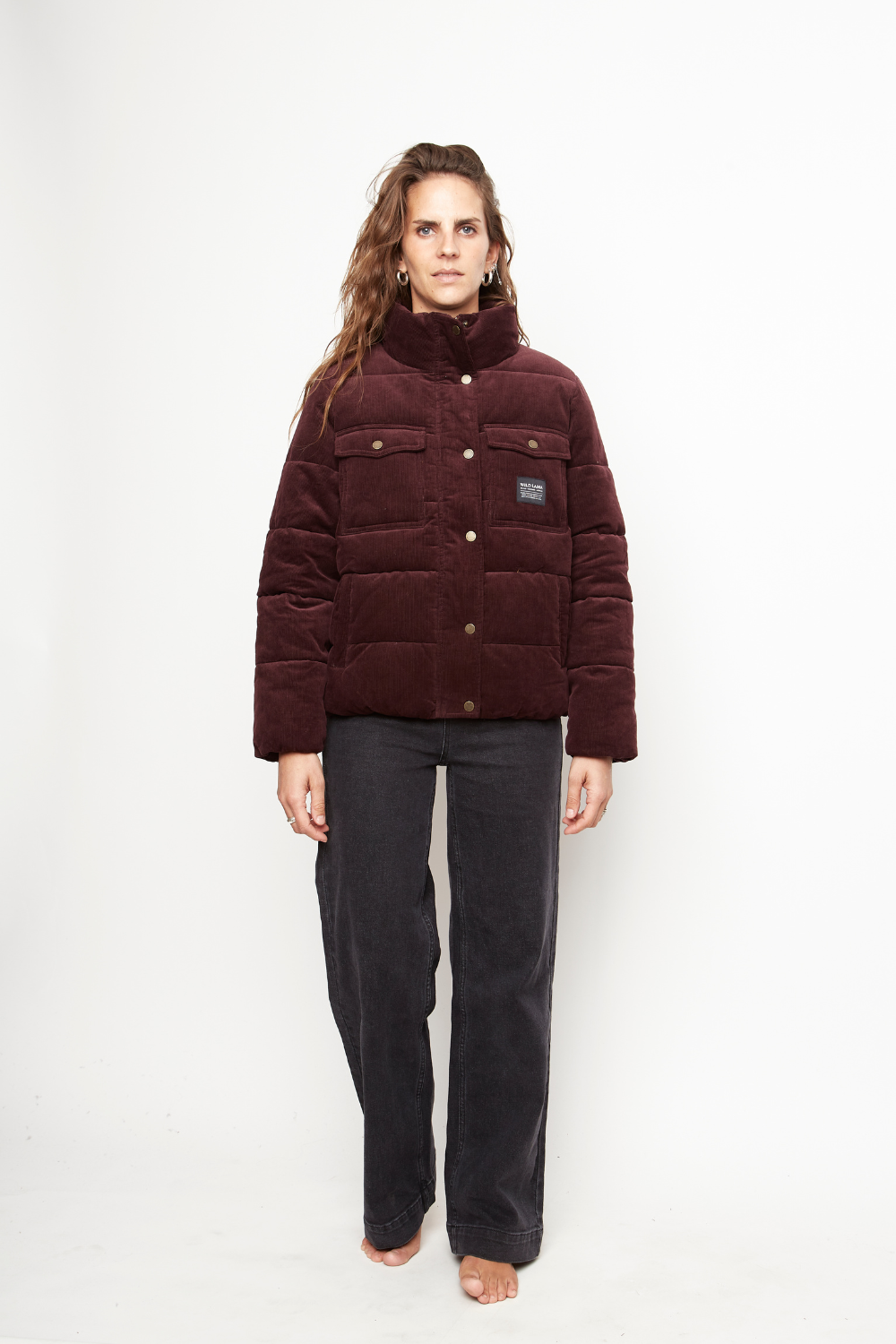Parka Chic Puffa Orgánica Burdeo Mujer