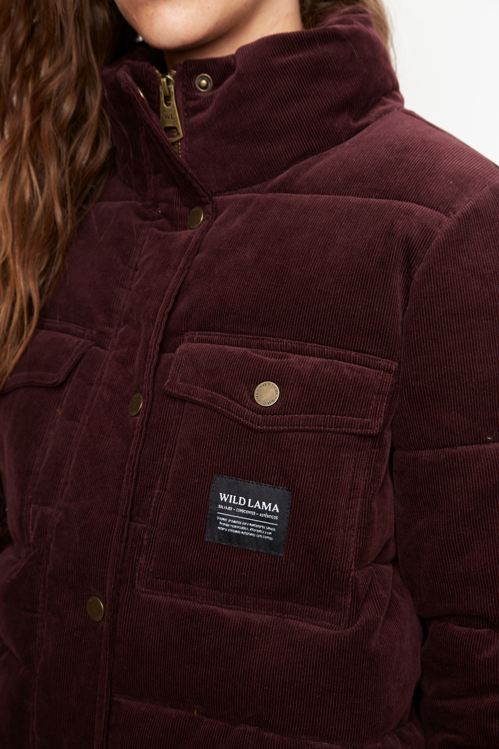 Parka Chic Puffa Orgánica Burdeo Mujer