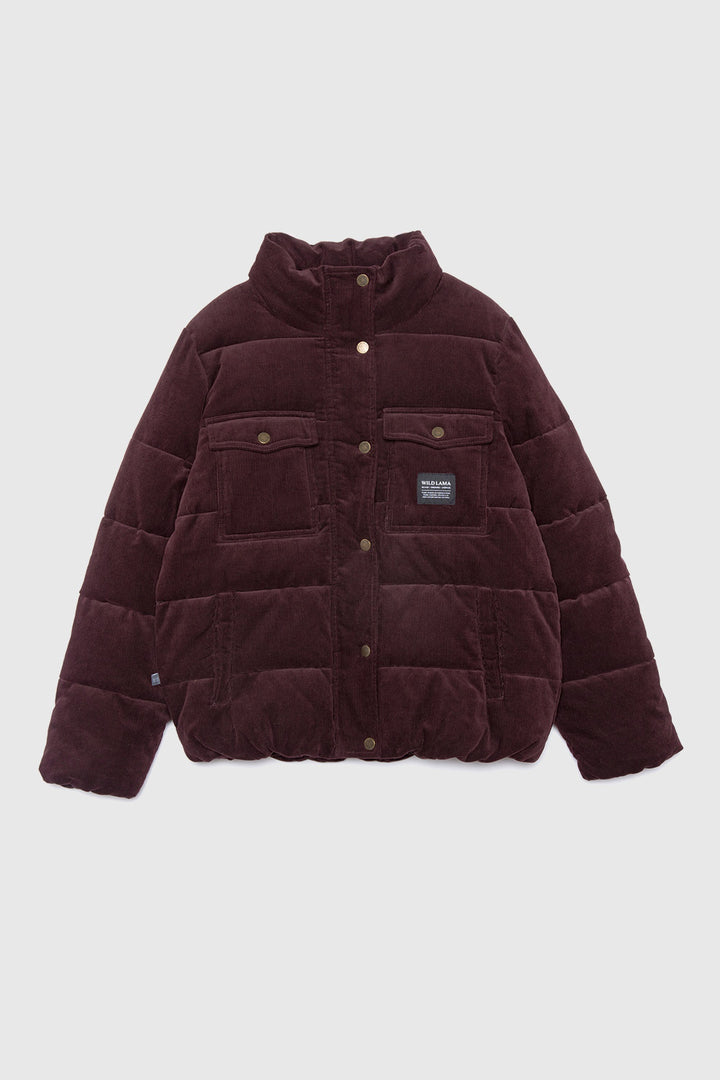 Parka Chic Puffa Orgánica Burdeo Mujer