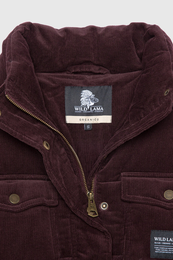 Parka Chic Puffa Orgánica Burdeo Mujer