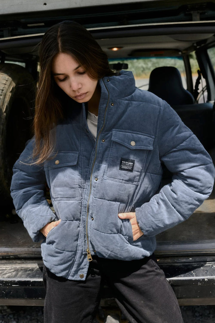 Parka Chic Puffa Orgánica Gris Azulado Mujer