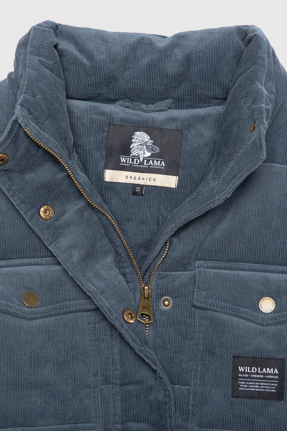 Parka Chic Puffa Orgánica Gris Azulado Mujer