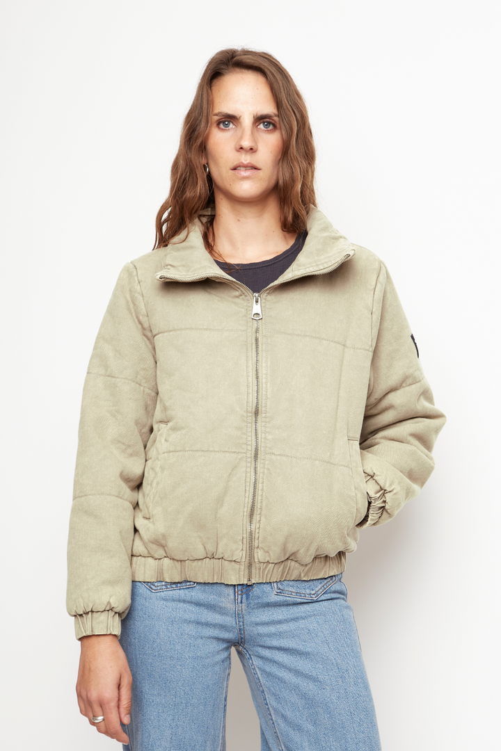 Parka Puffa Silveria Orgánica Verde Mujer