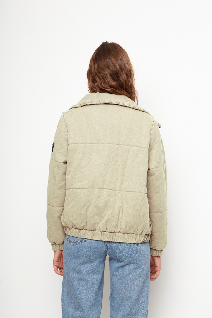 Parka Puffa Silveria Orgánica Verde Mujer