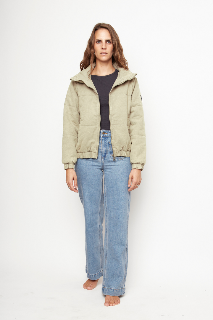 Parka Puffa Silveria Orgánica Verde Mujer