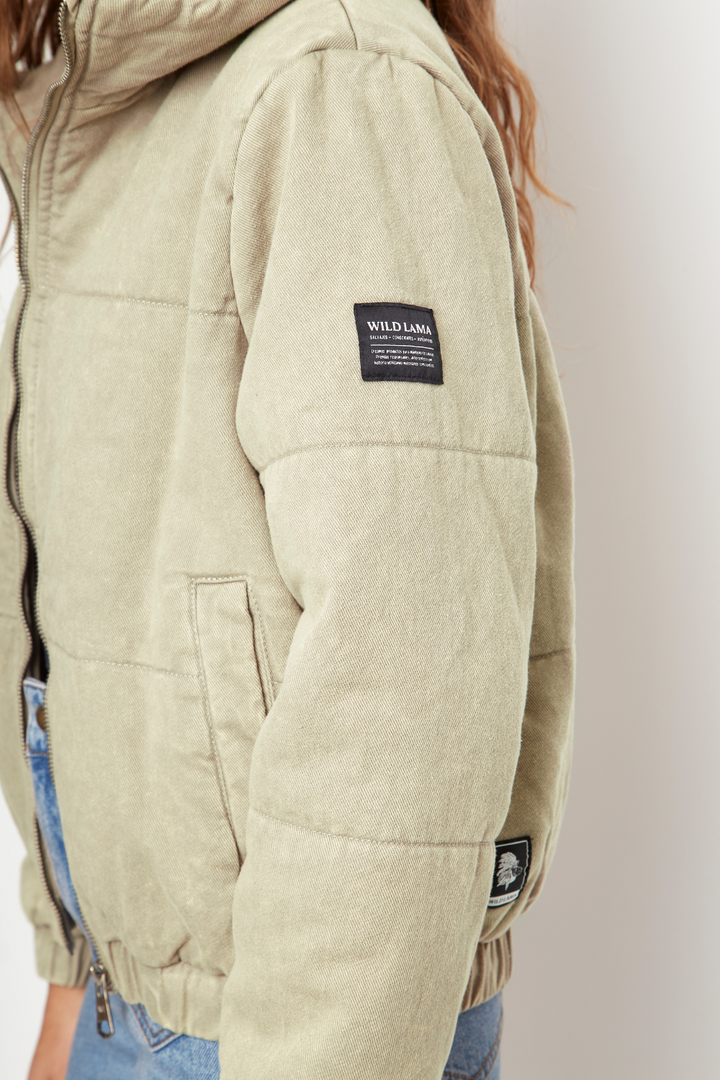 Parka Puffa Silveria Orgánica Verde Mujer