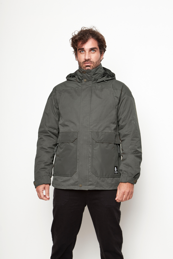 Parka Ruga 3 en 1 Reciclada Verde Hombre