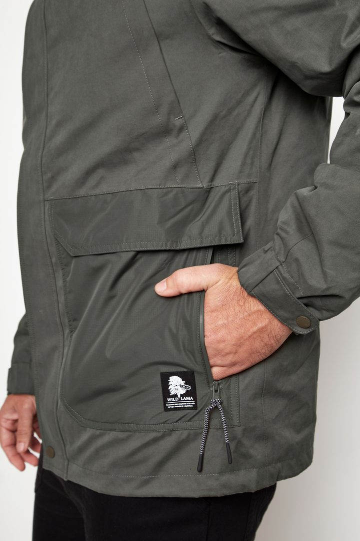 Parka Ruga 3 en 1 Reciclada Verde Hombre