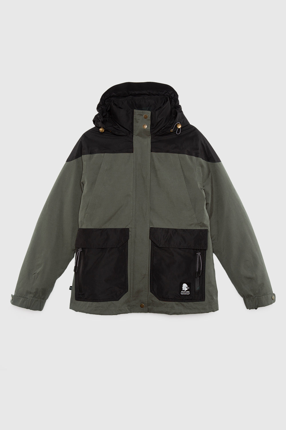 Parka Ruga 3 en 1 Reciclada Verde Militar Mujer