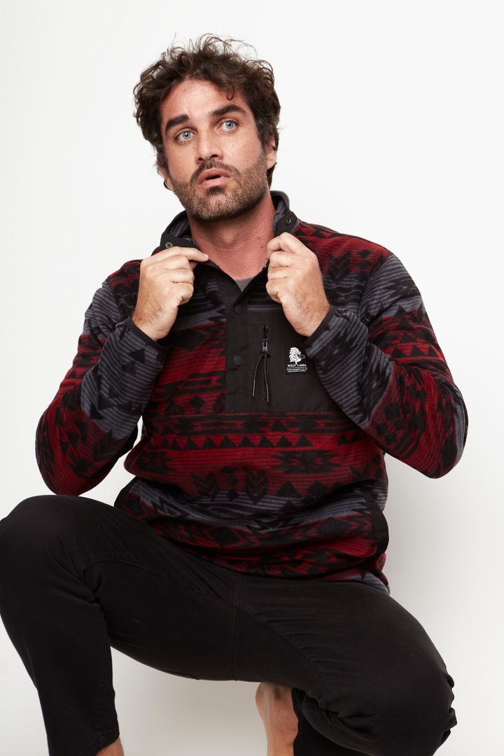 Polar Lava Reciclado Burdeo Full Print Hombre
