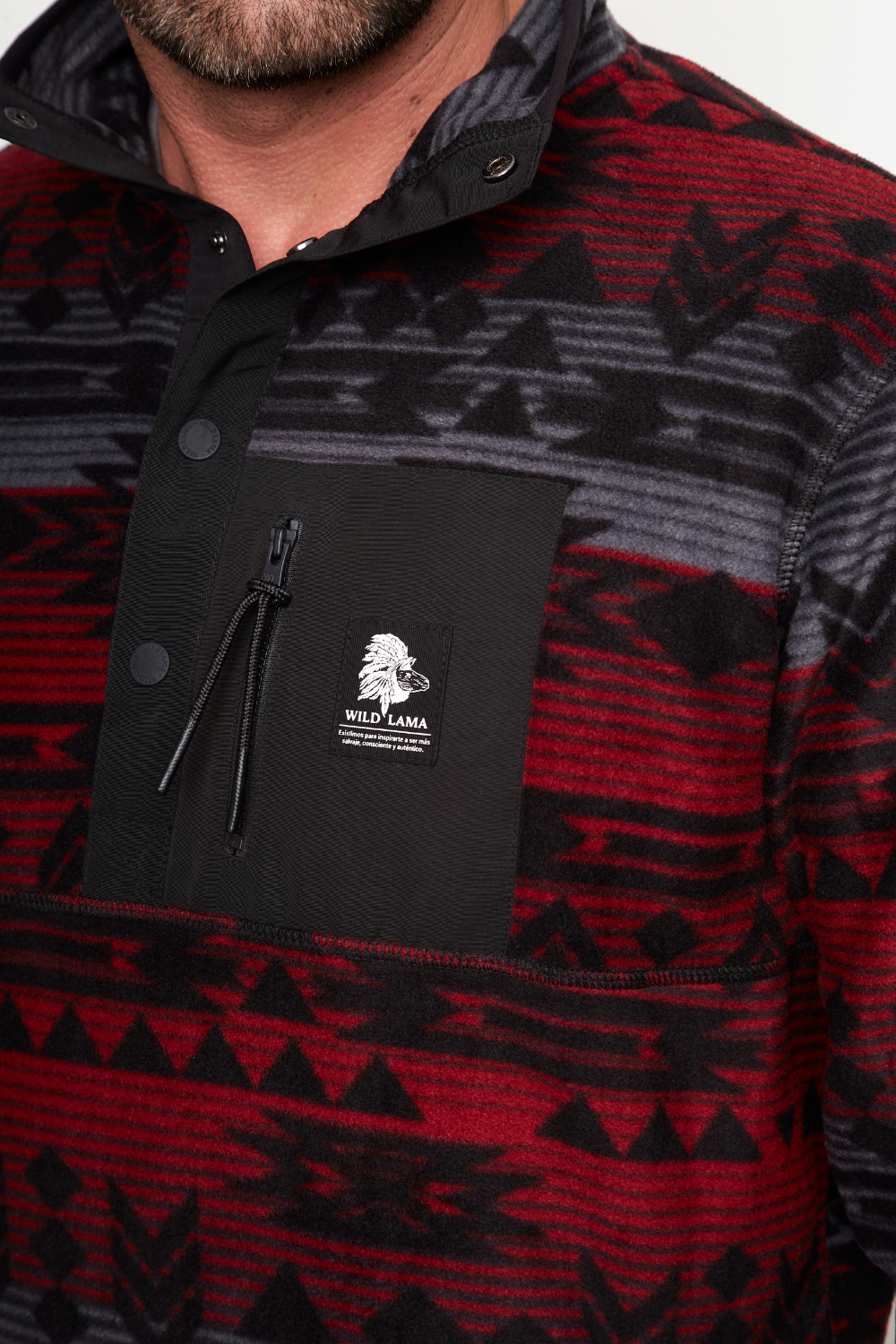 Polar Lava Reciclado Burdeo Full Print Hombre
