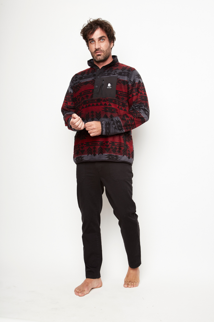 Polar Lava Reciclado Burdeo Full Print Hombre