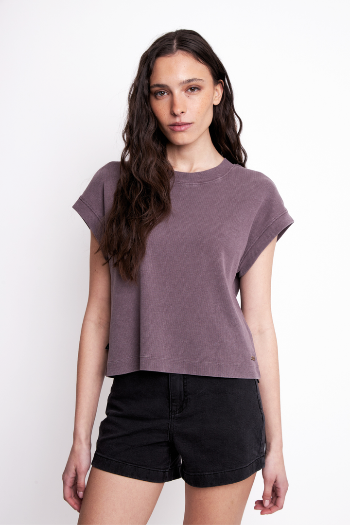 Polera Elis Orgánica Morada Mujer