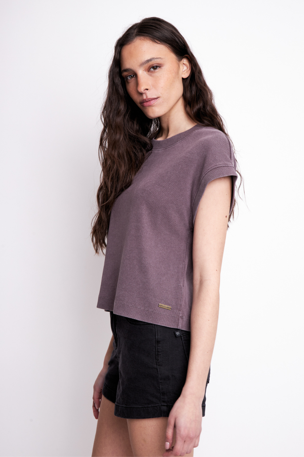 Polera Elis Orgánica Morada Mujer