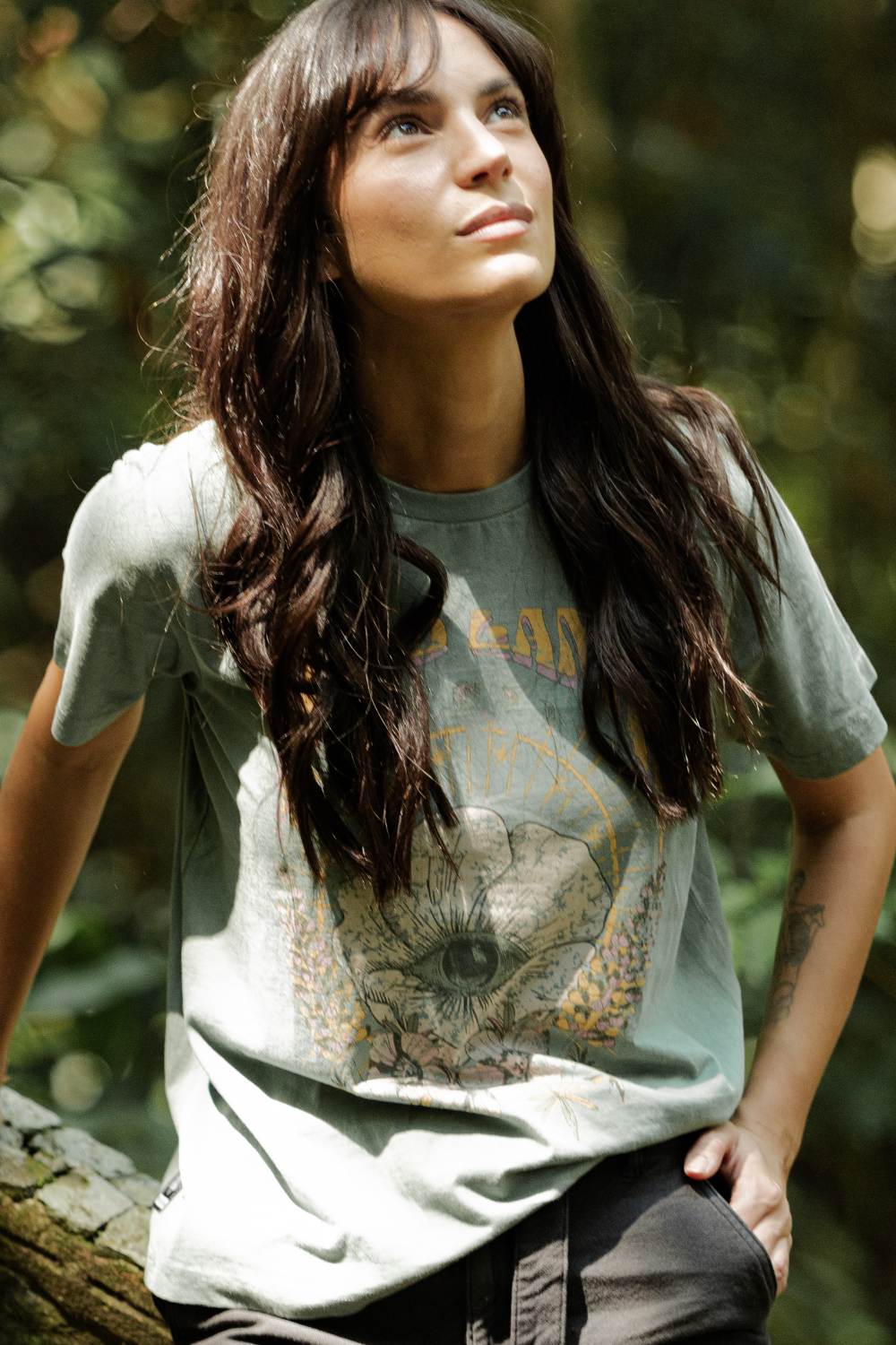 Polera Genovesa Organica Verde Mujer Wild Lama