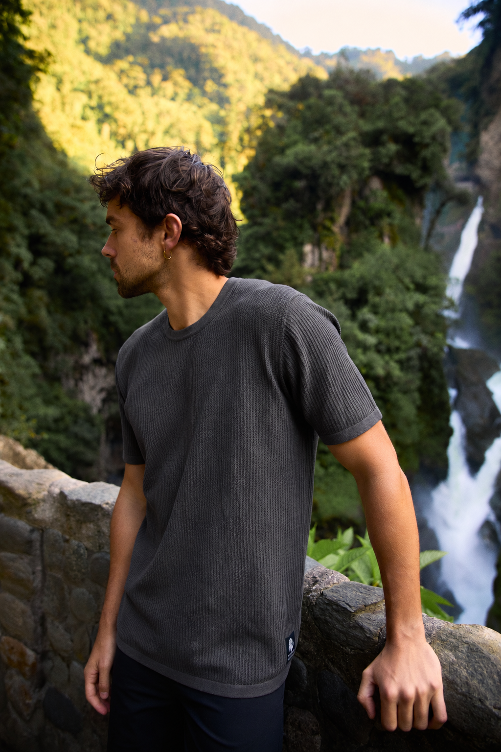 Polera Kato Orgánica Gris Hombre