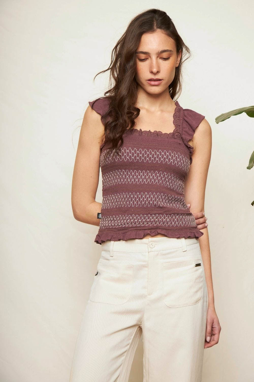 Polera Mako Burdeo Mujer