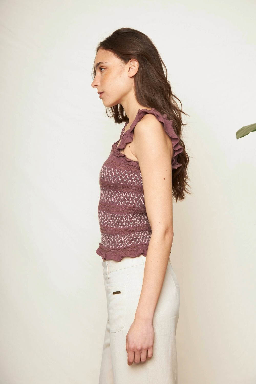 Polera Mako Burdeo Mujer