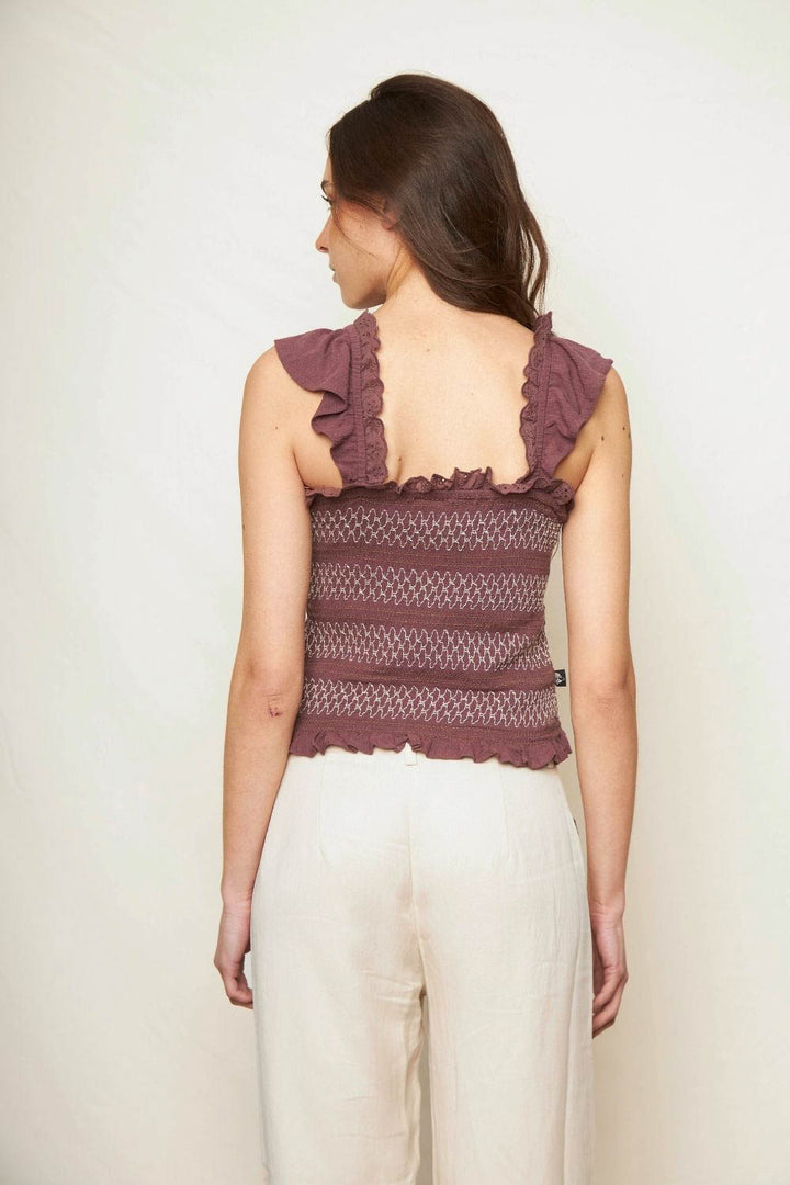 Polera Mako Burdeo Mujer