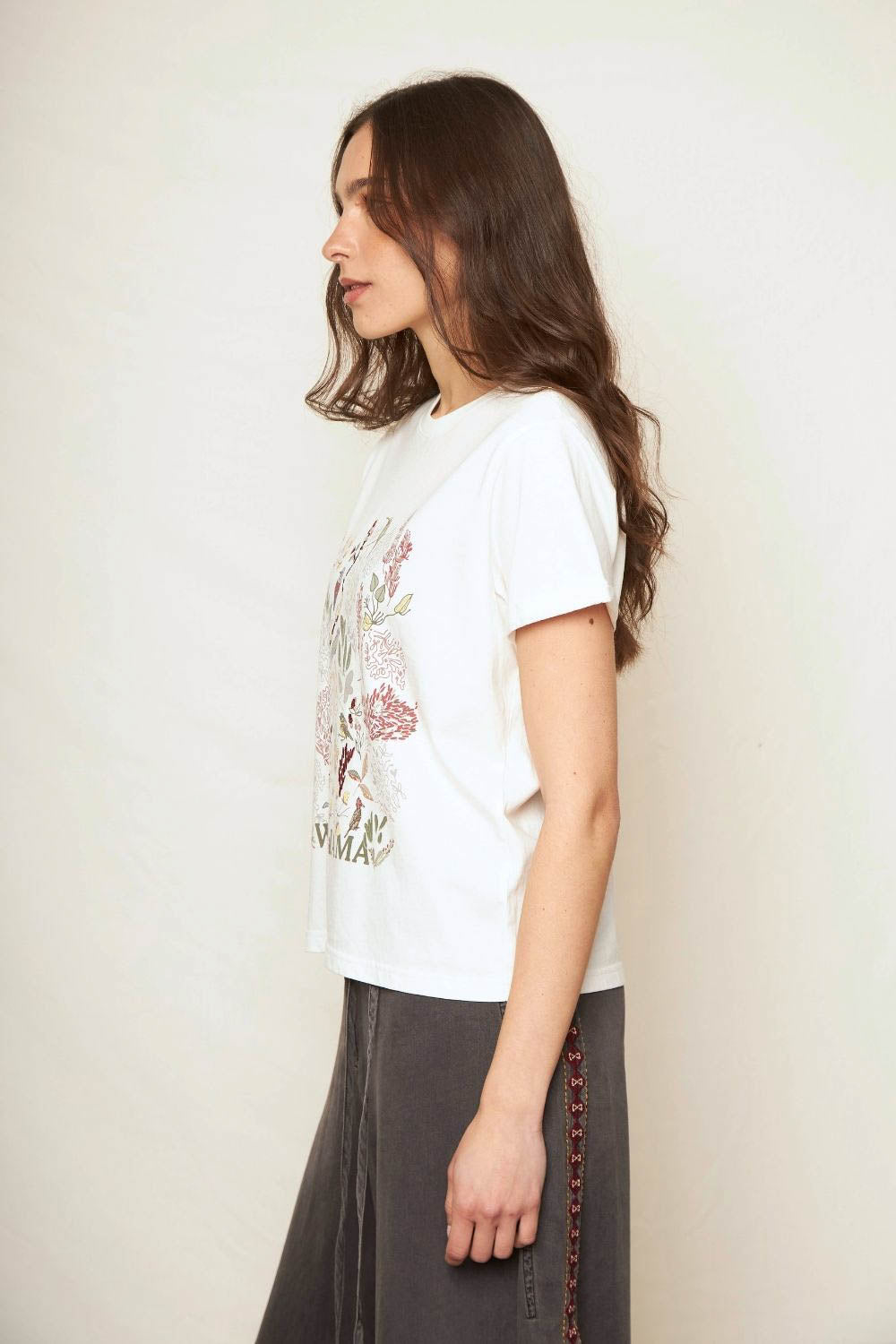 Polera Mira Orgánica Blanca Mujer