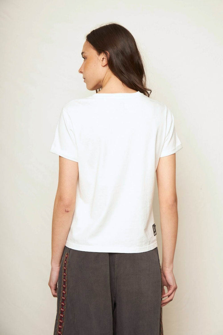 Polera Mira Orgánica Blanca Mujer