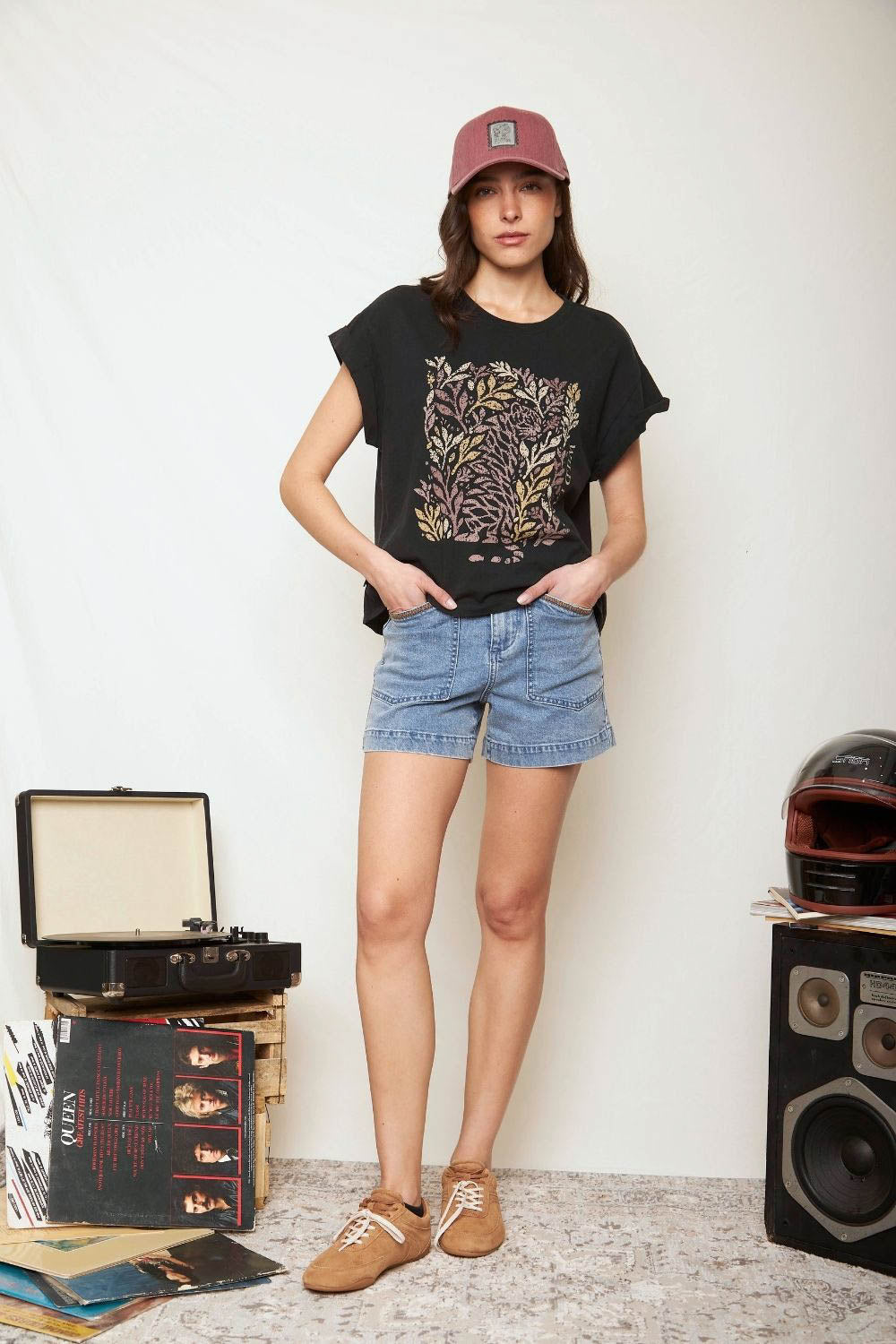Polera Nirva Orgánica Negra Mujer