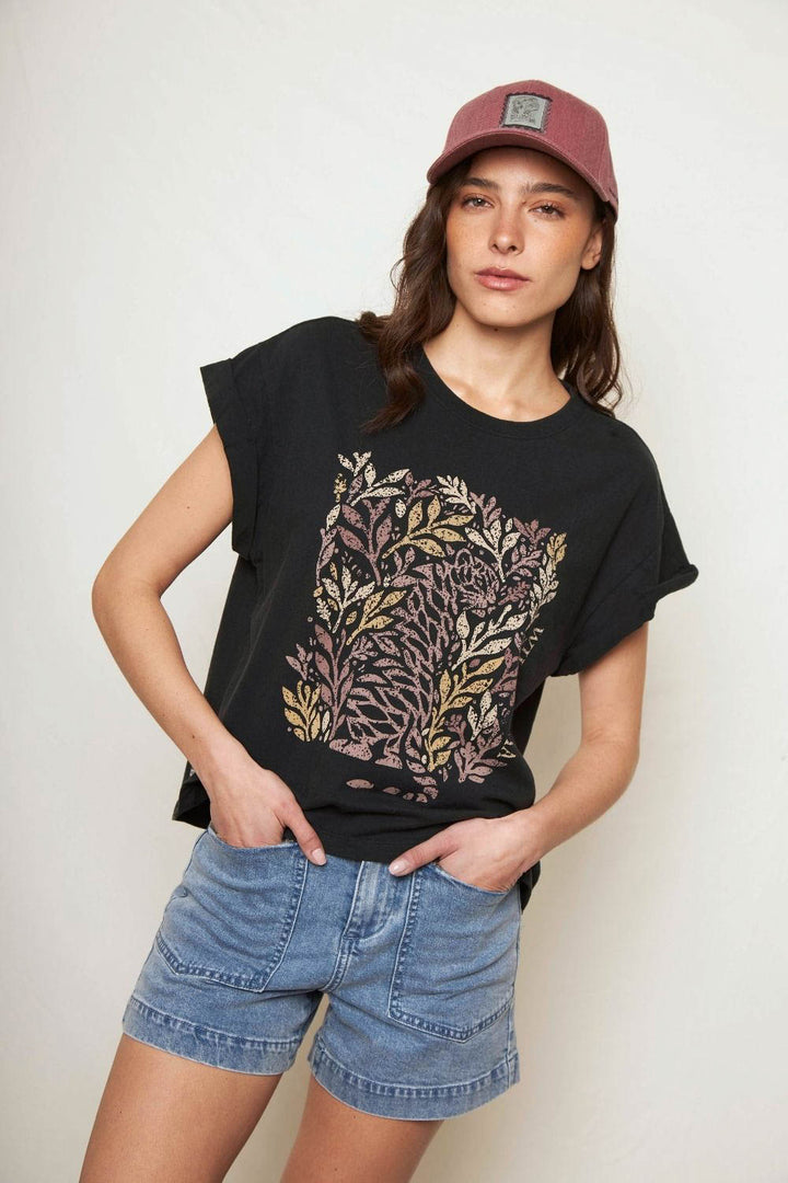 Polera Nirva Orgánica Negra Mujer
