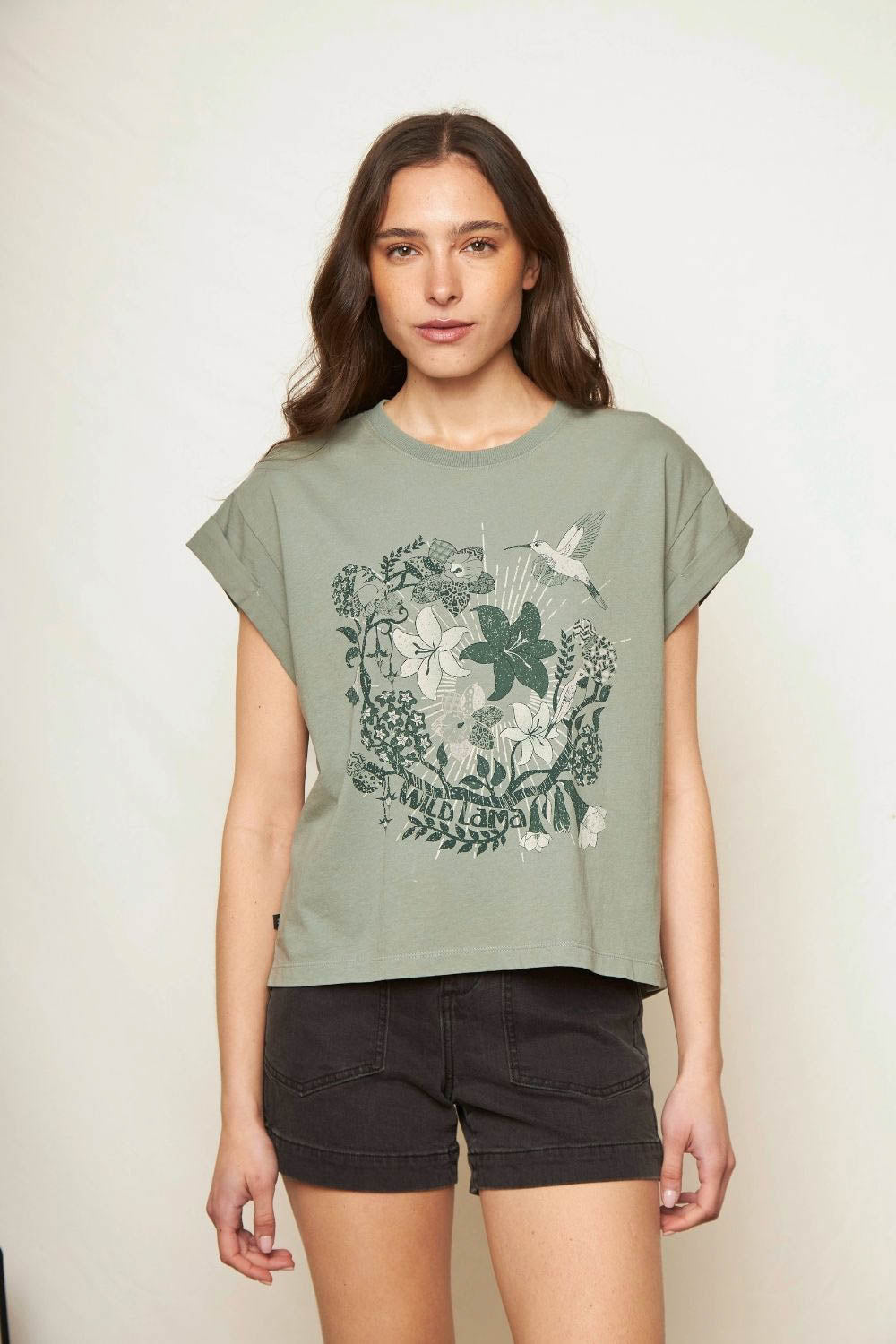 Polera Nirva Orgánica Verde Mujer