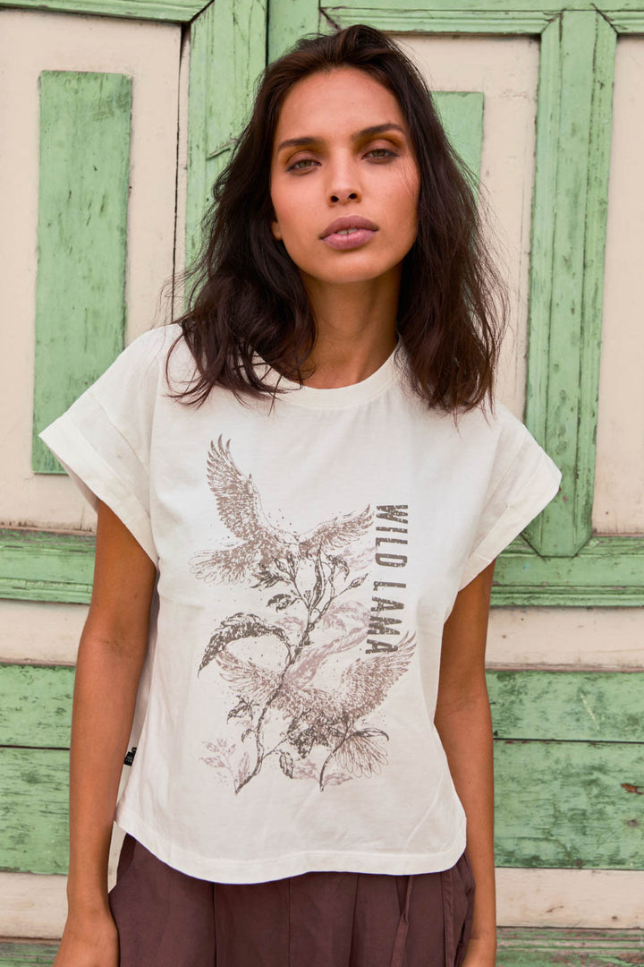 Polera Nirva Orgánica Blanca Mujer