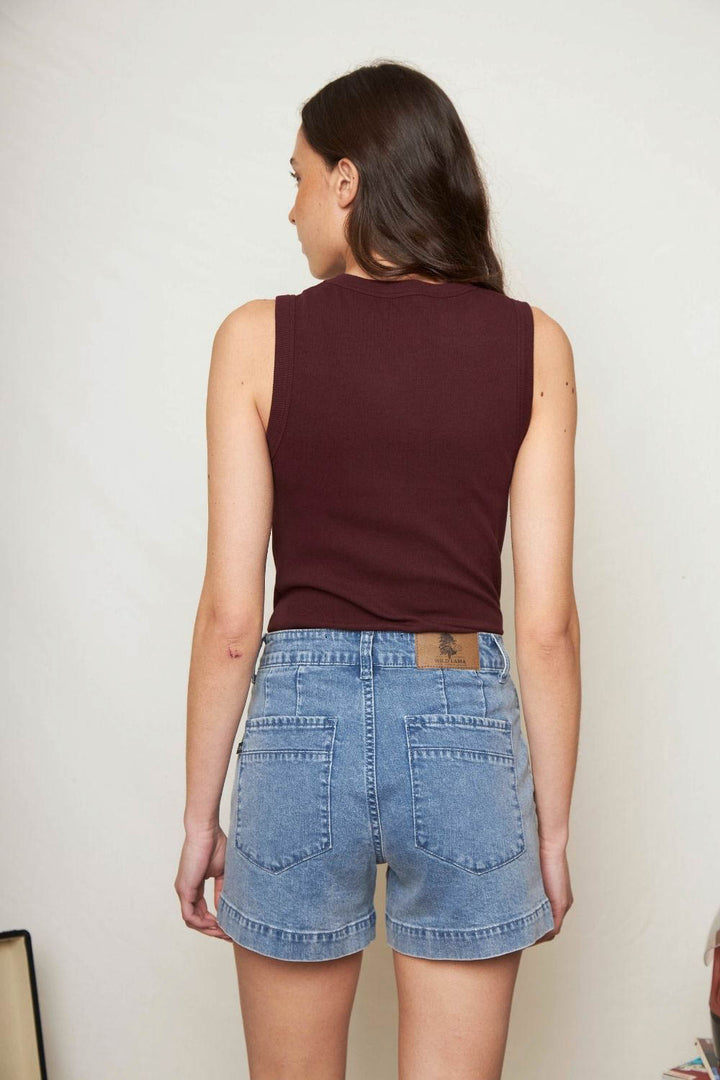 Polera Popy Orgánica Burdeo Mujer
