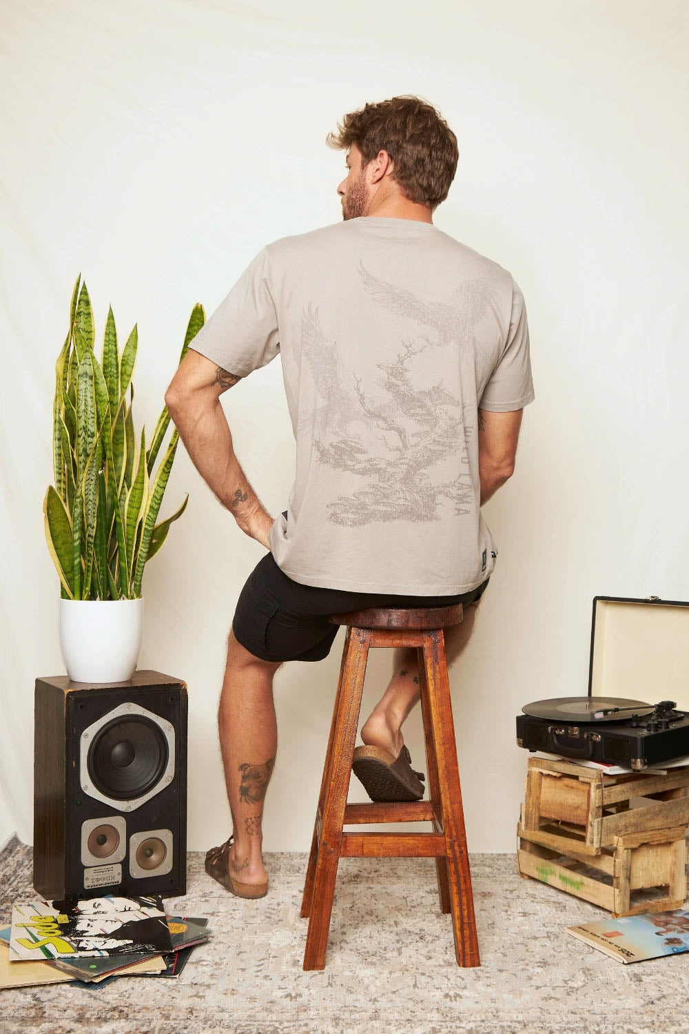 Polera Rolan Orgánica Gris Hombre