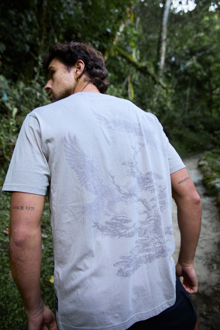 Polera Rolan Orgánica Gris Hombre