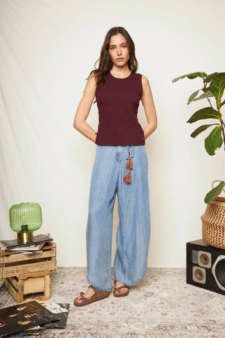 Polera Seris Orgánica Morada Mujer