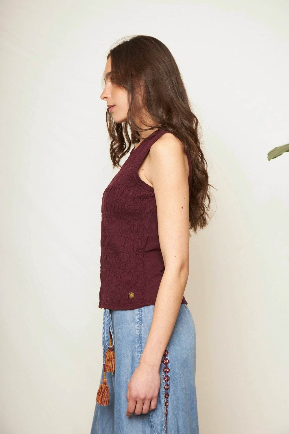 Polera Seris Orgánica Morada Mujer