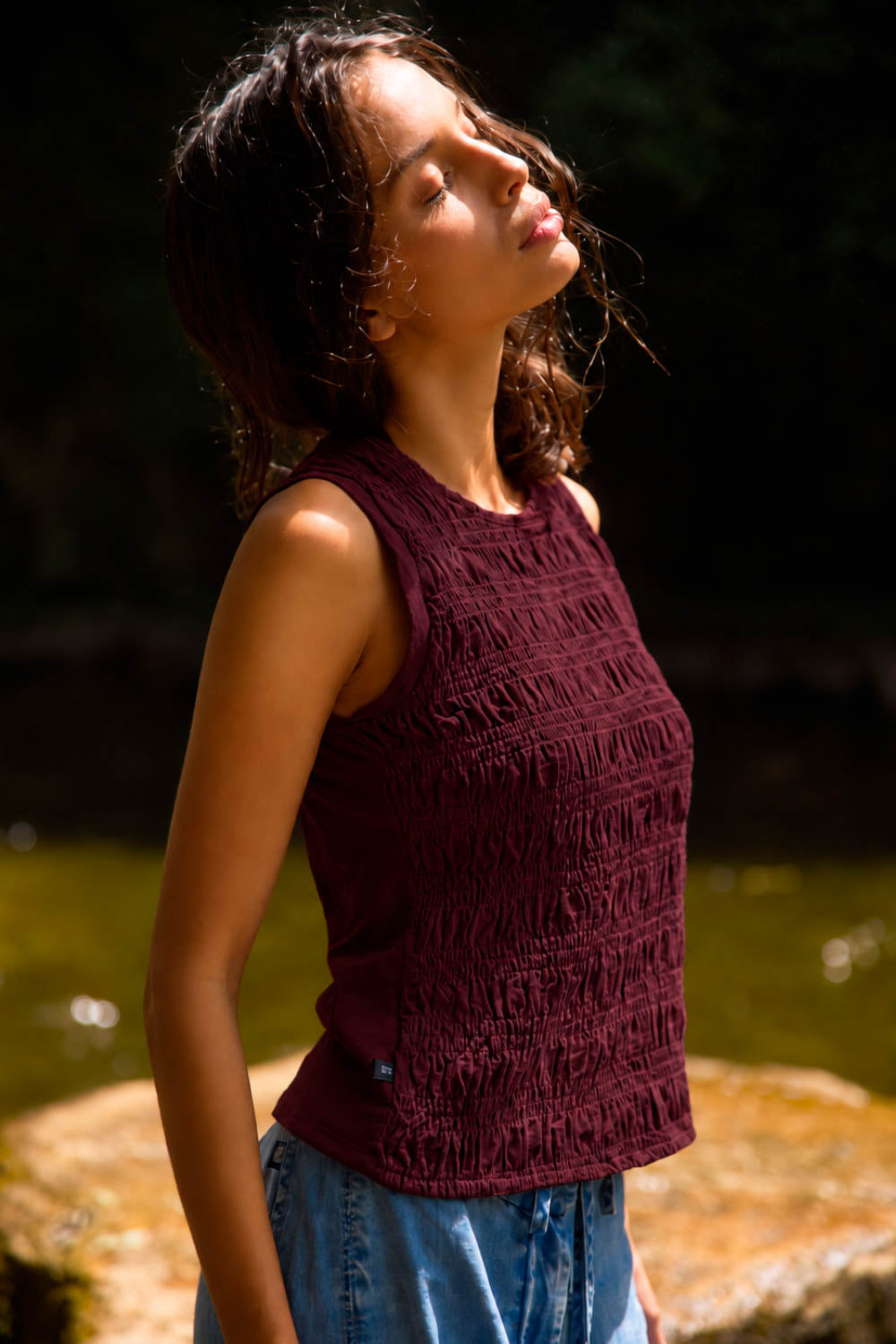 Polera Seris Orgánica Morada Mujer
