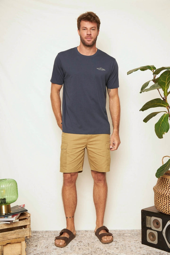 Polera Soles Orgánica Azul Hombre