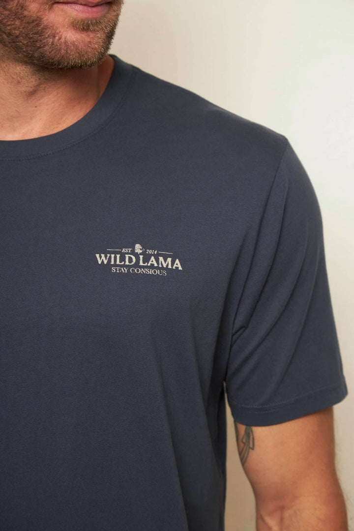 Polera Soles Orgánica Azul Hombre