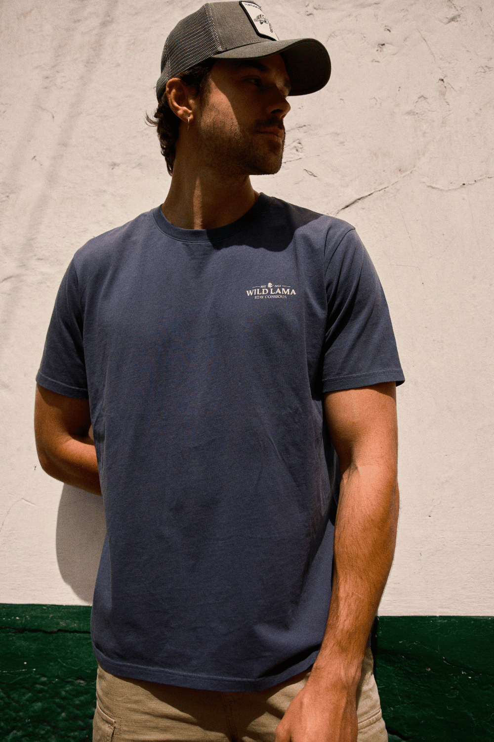 Polera Soles Orgánica Azul Hombre