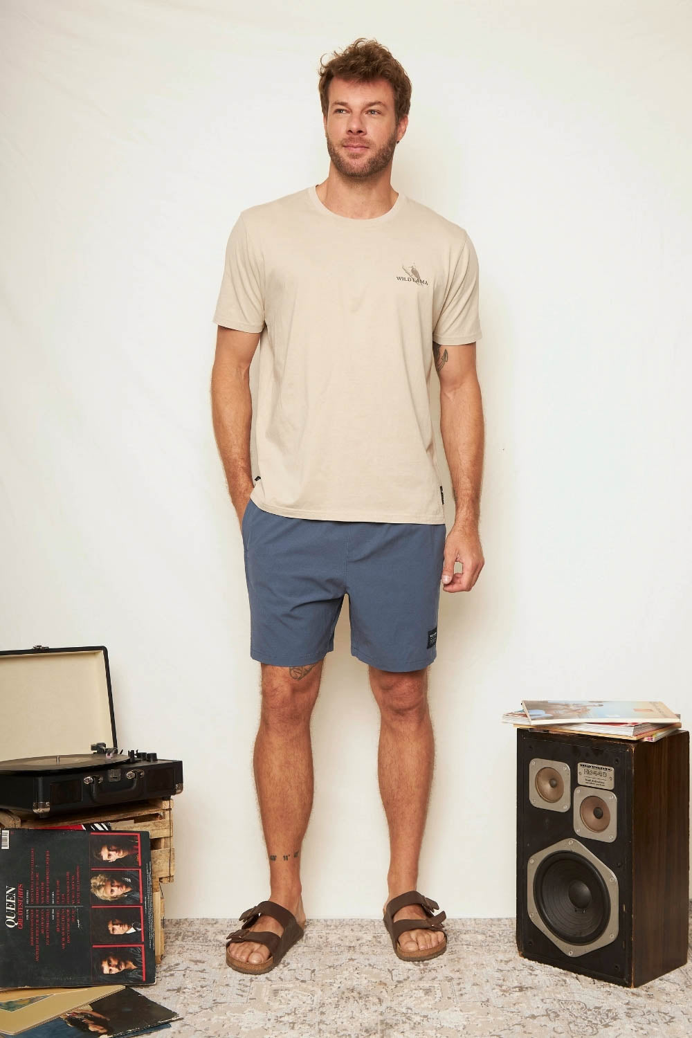Polera Soles Orgánica Beige Hombre