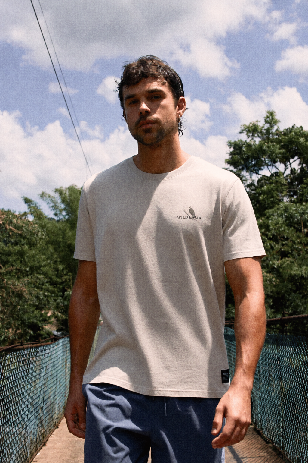 Polera Soles Orgánica Beige Hombre