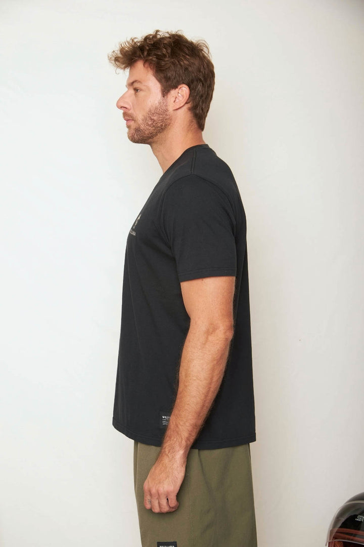 Polera Soles Orgánica Negra Hombre