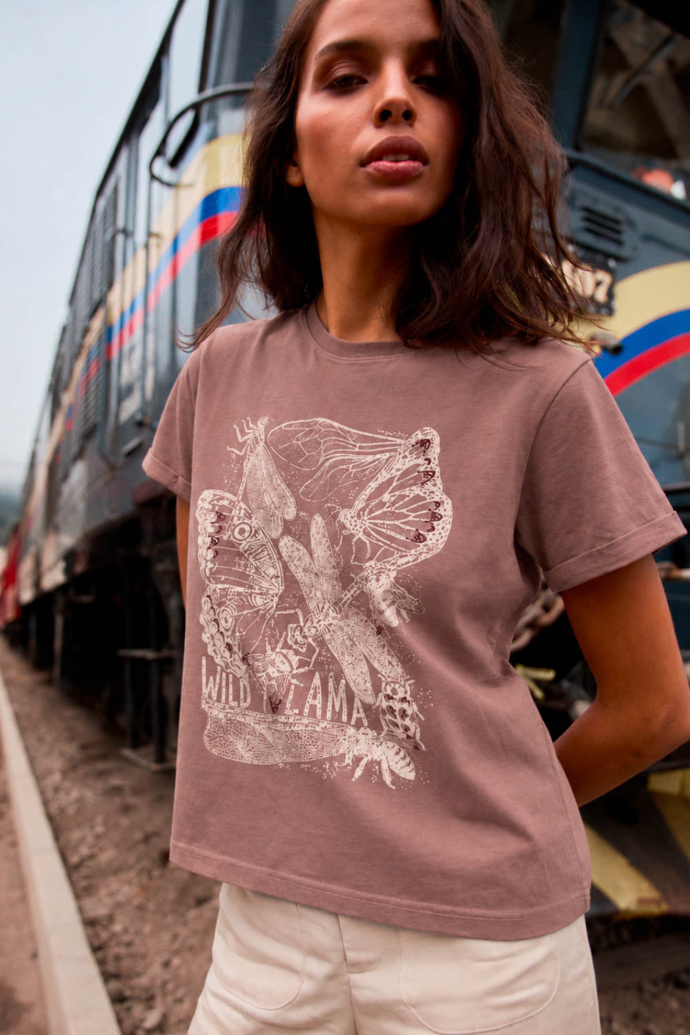 Polera Mira Orgánica Rosada Mujer