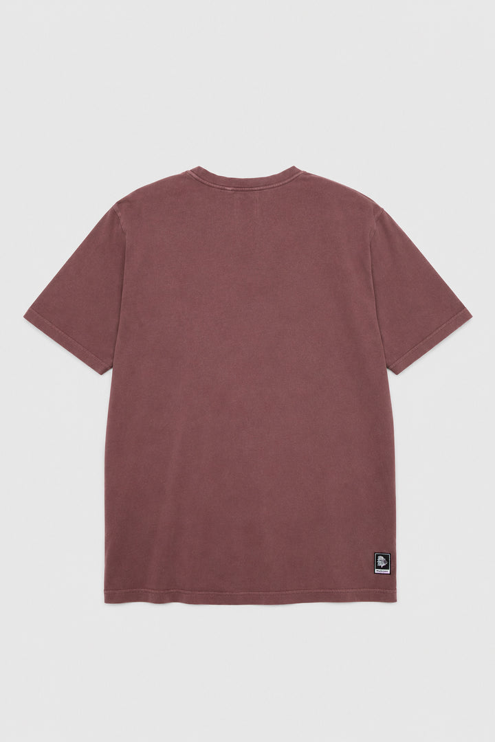 Polera Bat Parche Orgánica Burdeo Puma Hombre