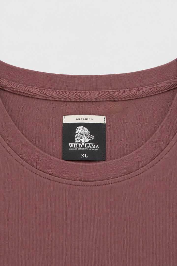 Polera Bat Parche Orgánica Burdeo Puma Hombre