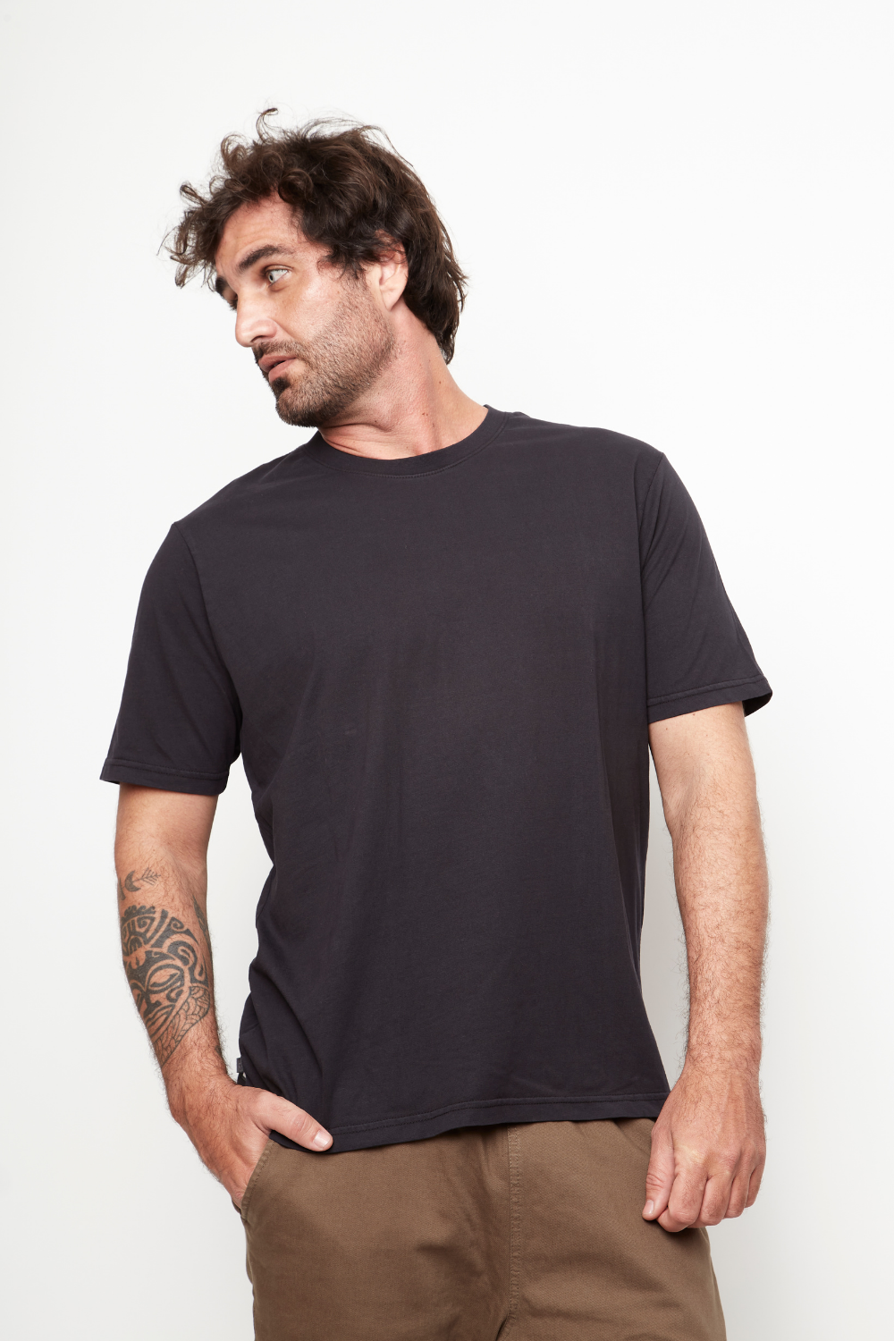 Polera Bat Orgánica Negro Hombre