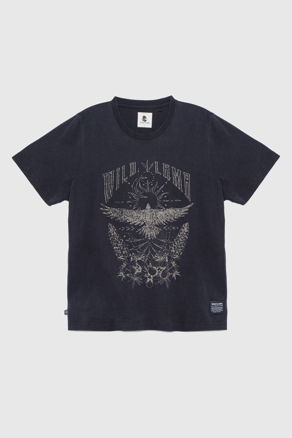 Polera Genovesa Organica Negra Aguila Mujer