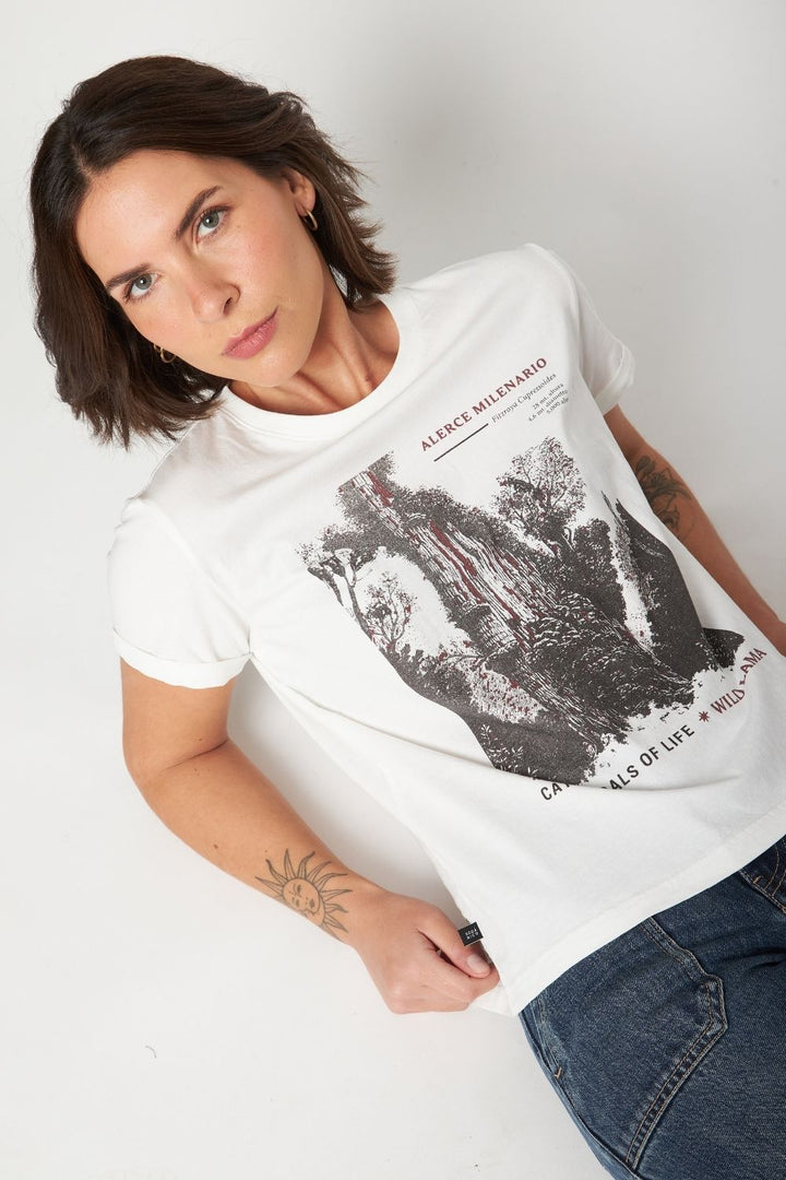 Polera Mira Orgánica Beige Mujer