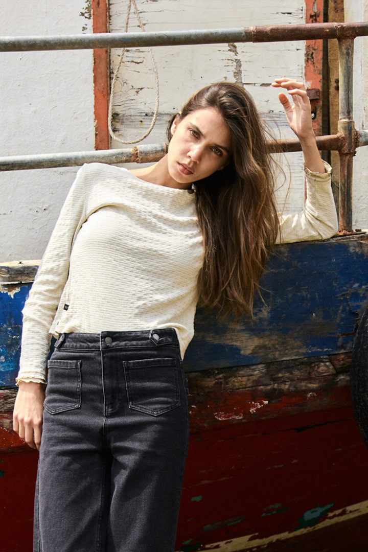 Polera Pampa Orgánica Beige Mujer